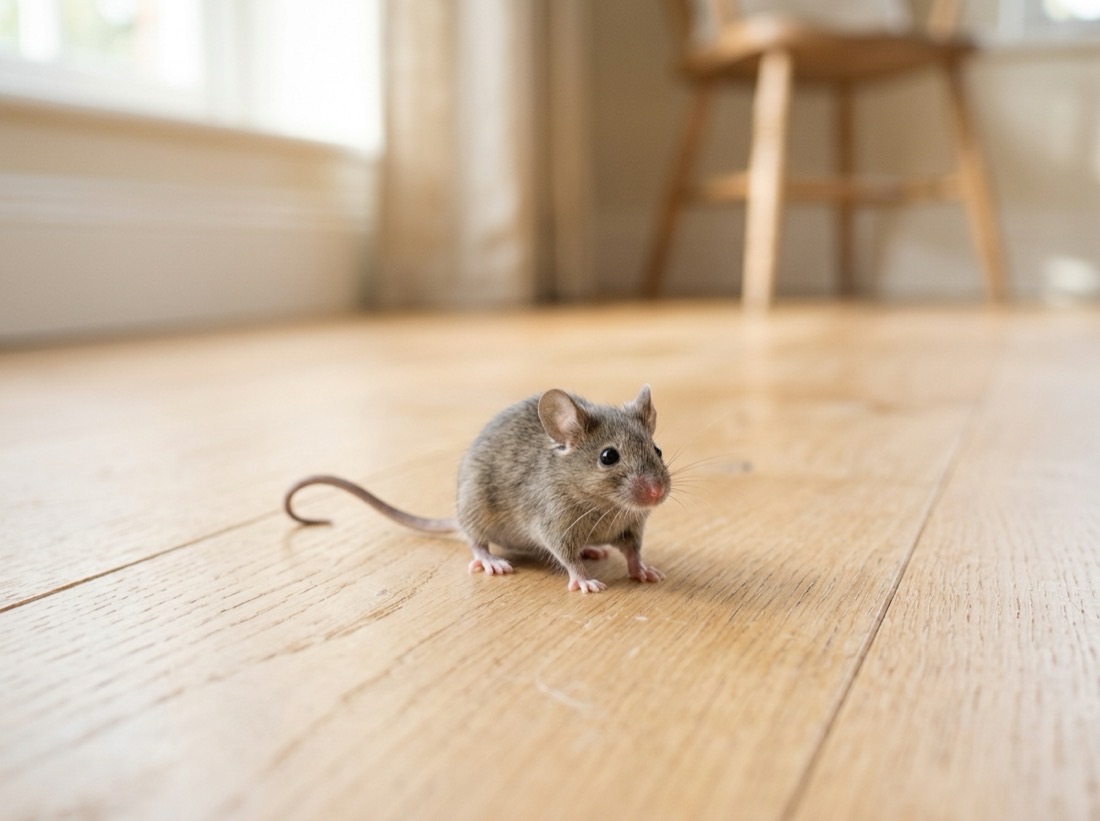 Hausmaus an einer Fußleiste – Mäusebekämpfung in Freiburg durch den Kammerjäger